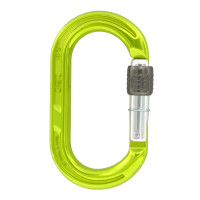 英國 ISC Aluminium Oval Karabiner_Screwgate 手動鎖鉤環O型 黃色